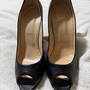 Christian Louboutin napa leather peeptoes